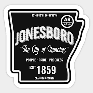 Jonesboro - City of Churches Sticker